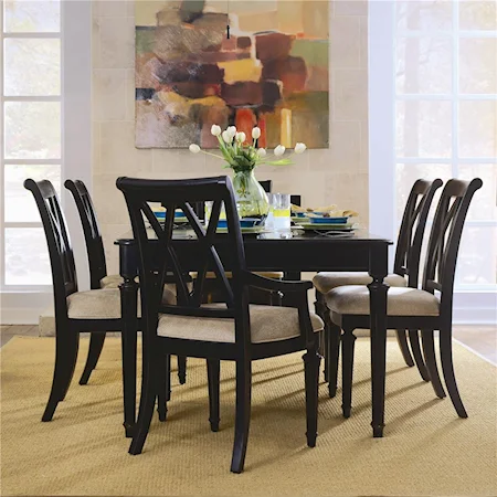 Rectangular Dining Set with Splat Back Chairs